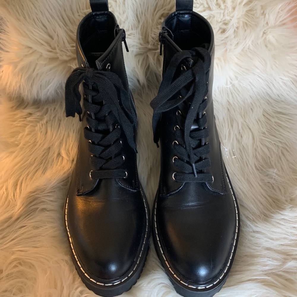 Madden Girl Kurrt Black Combat Boot